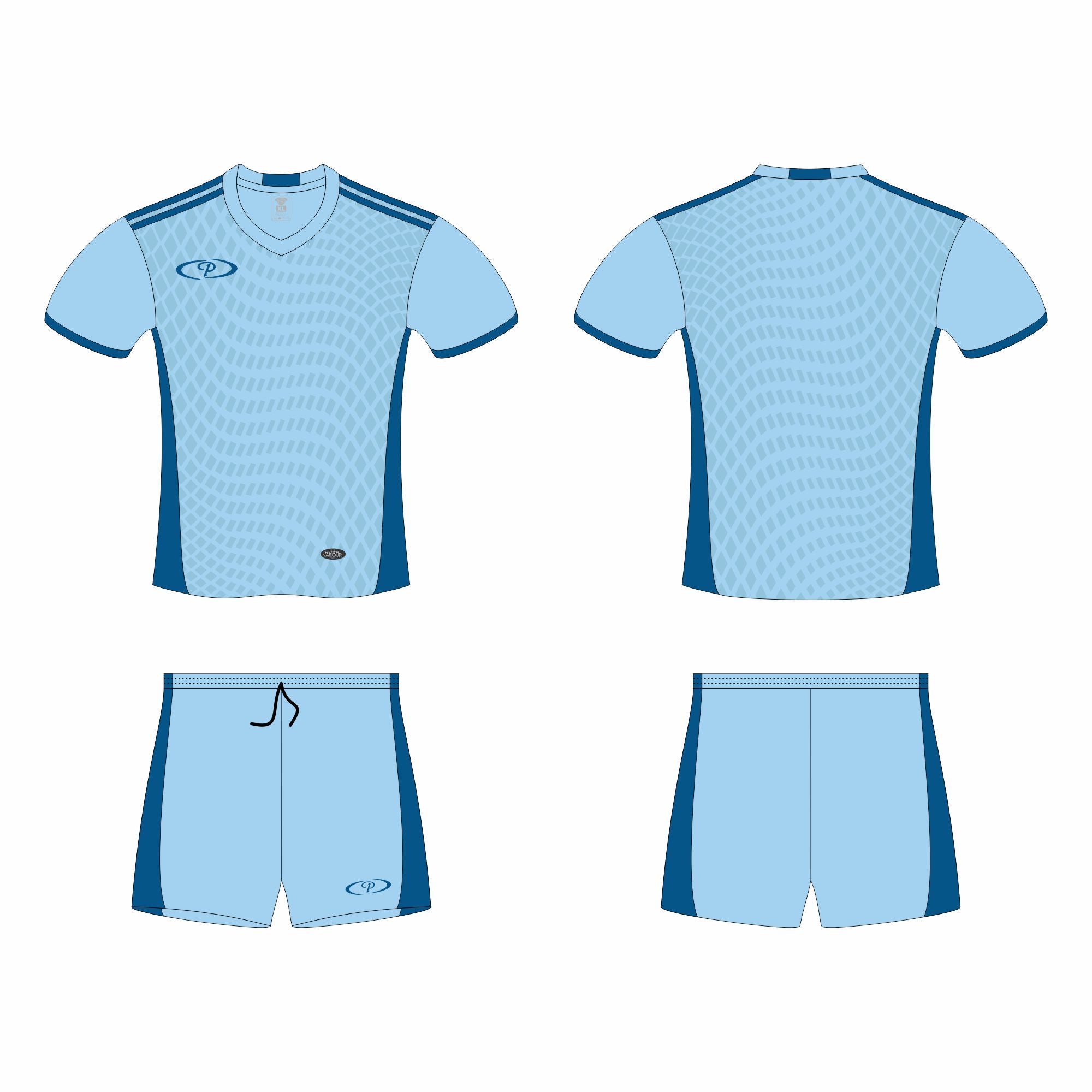 Mens Barcelona Soccer Tops and Shorts (Set of 14)