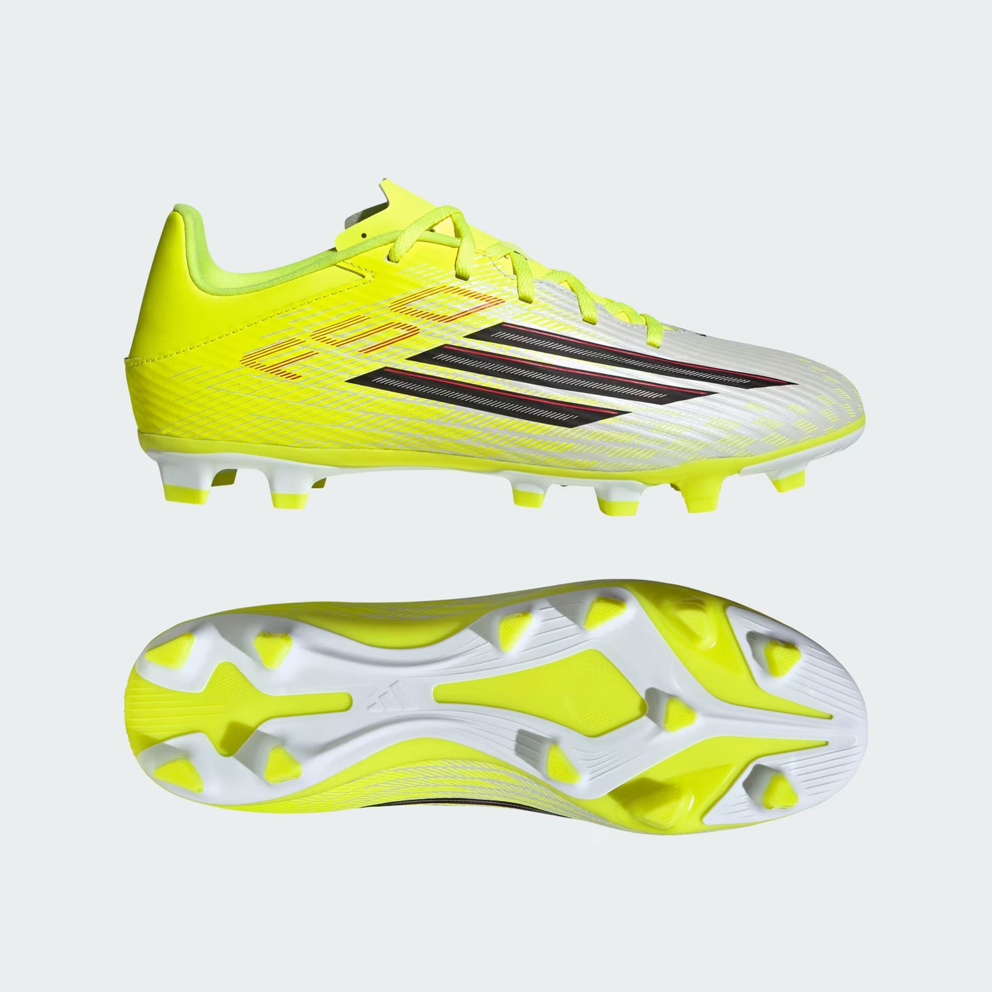 ADIDAS F50 CLUB FG/MG BOOT WHT/LIME/BLK