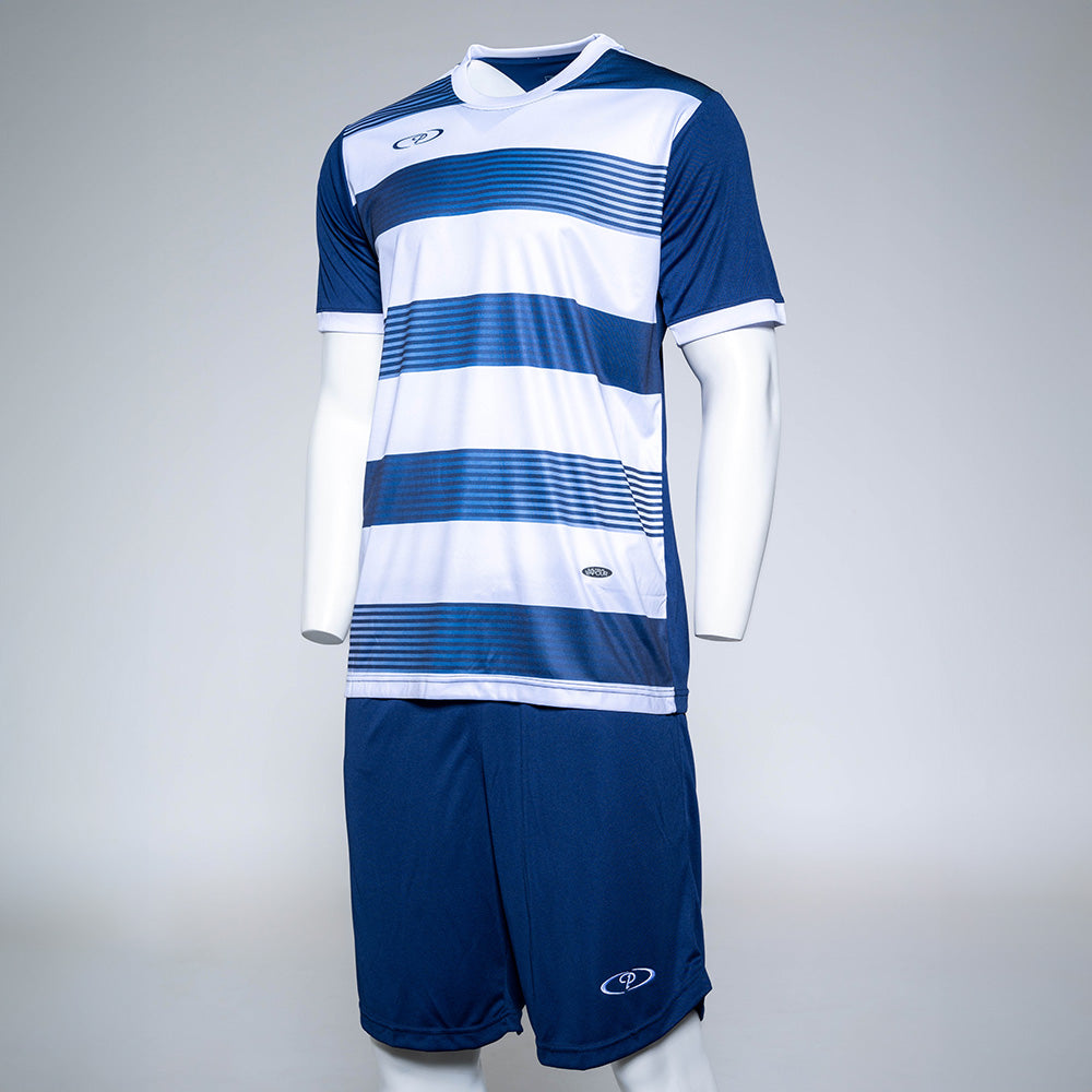 Mens Victoria Striped Soccer Tops and Shorts (Set of 14)