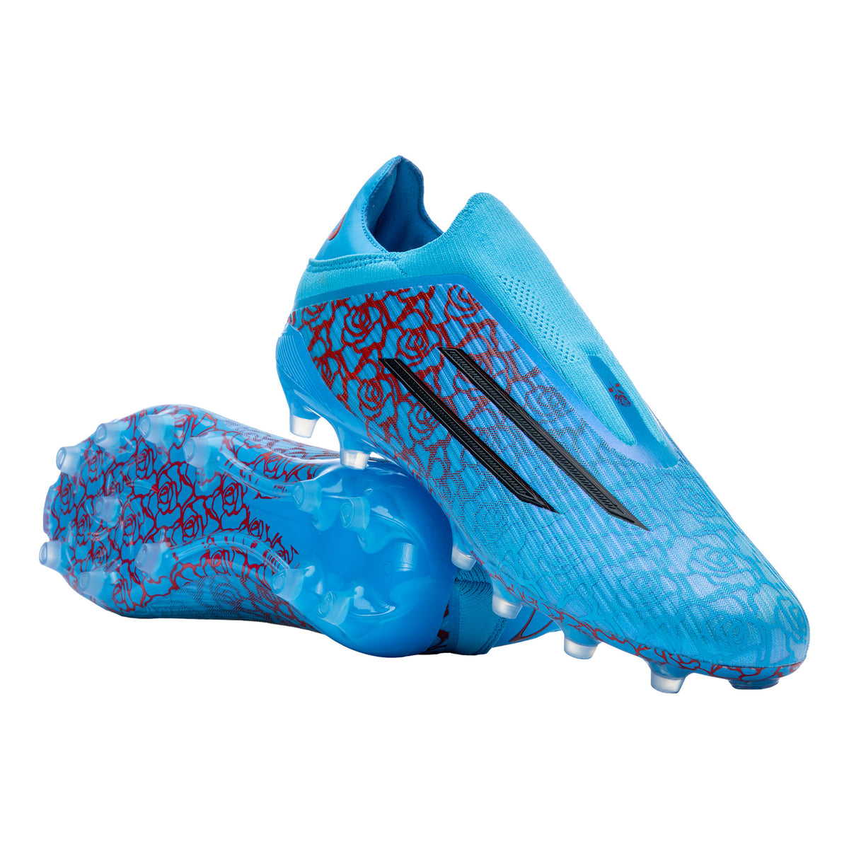 Mens Hyperfusion Laceless Firm Ground Football Boots Blue