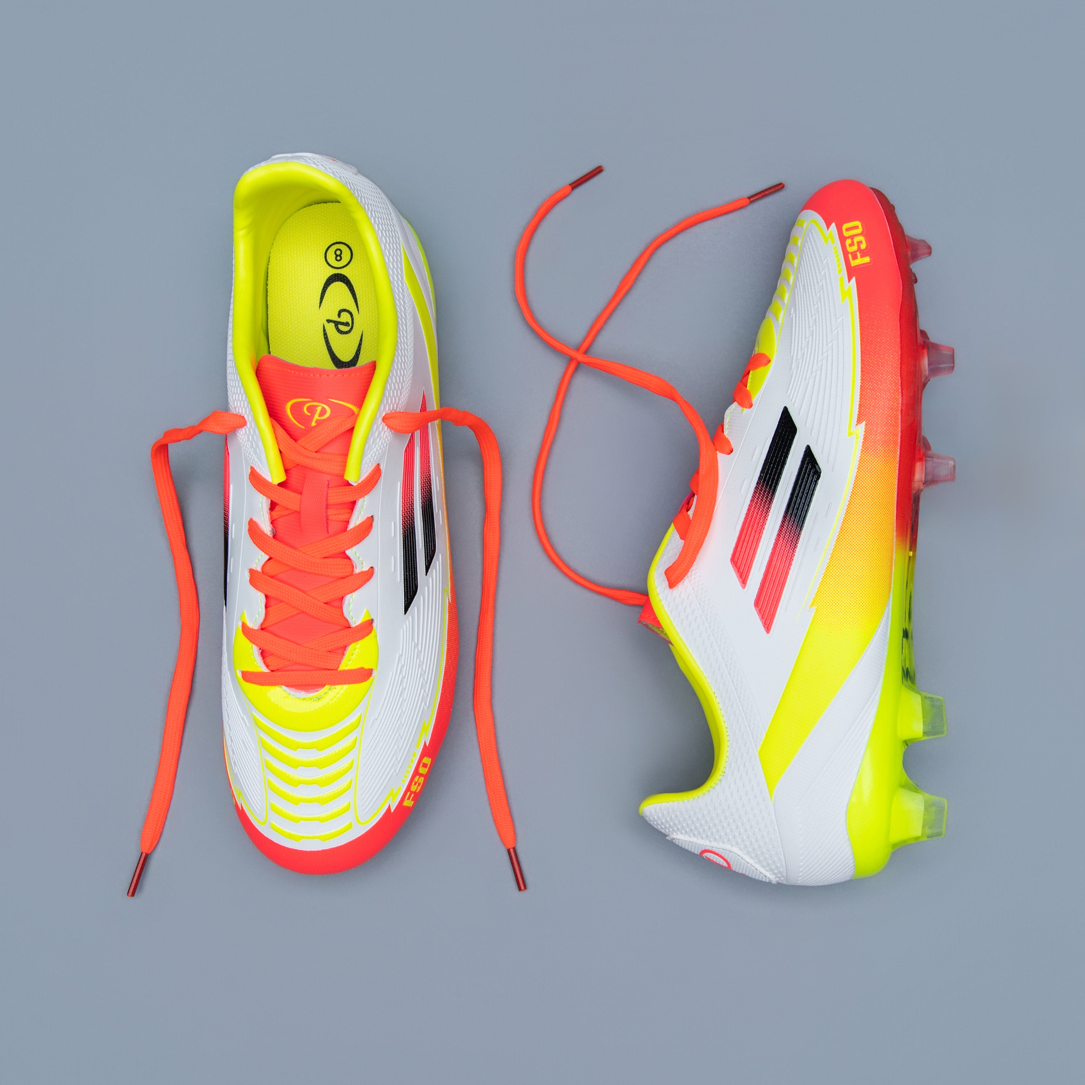 Mens FSO White/Yellow/Orange Soccer Boot