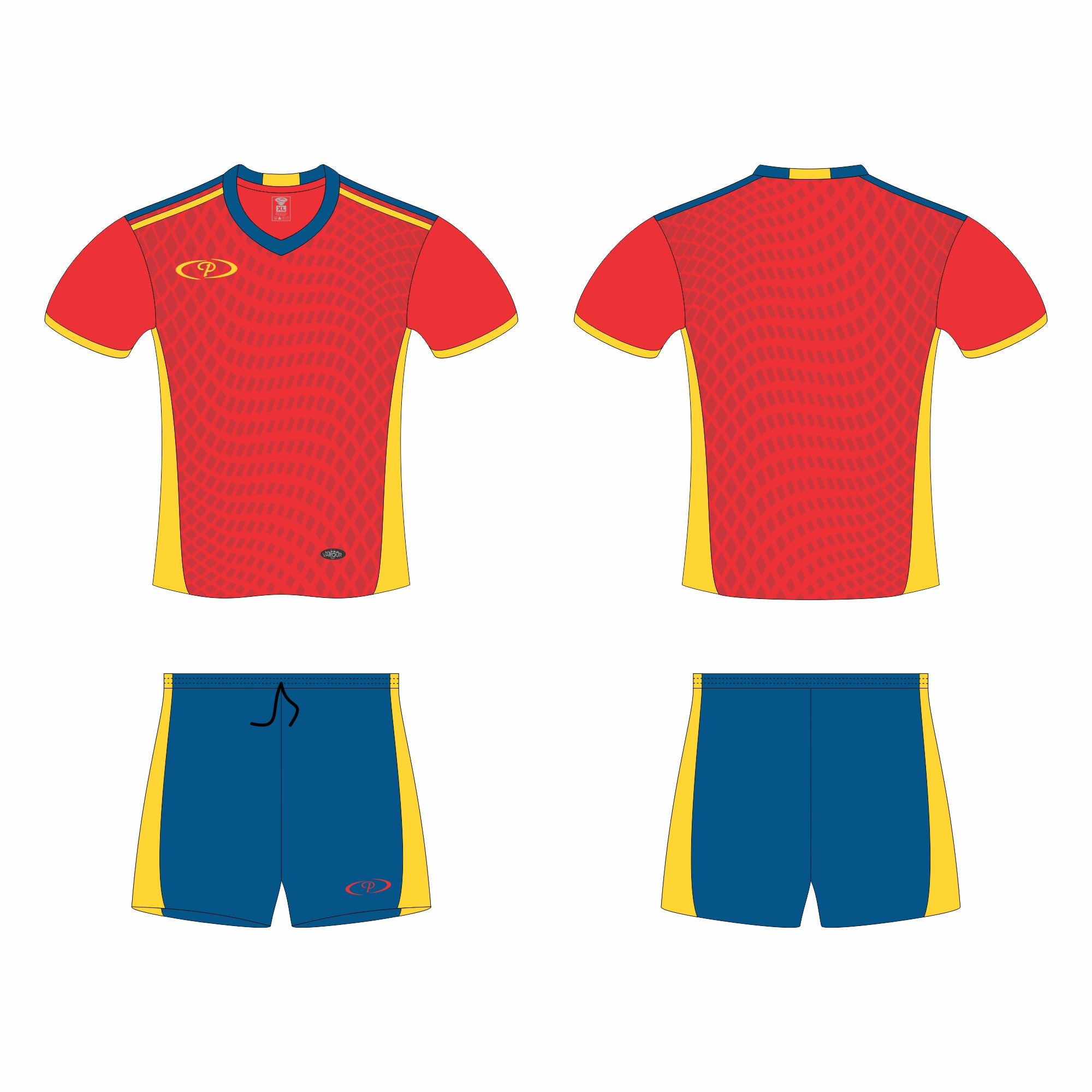 Mens Barcelona Soccer Tops and Shorts (Set of 14)