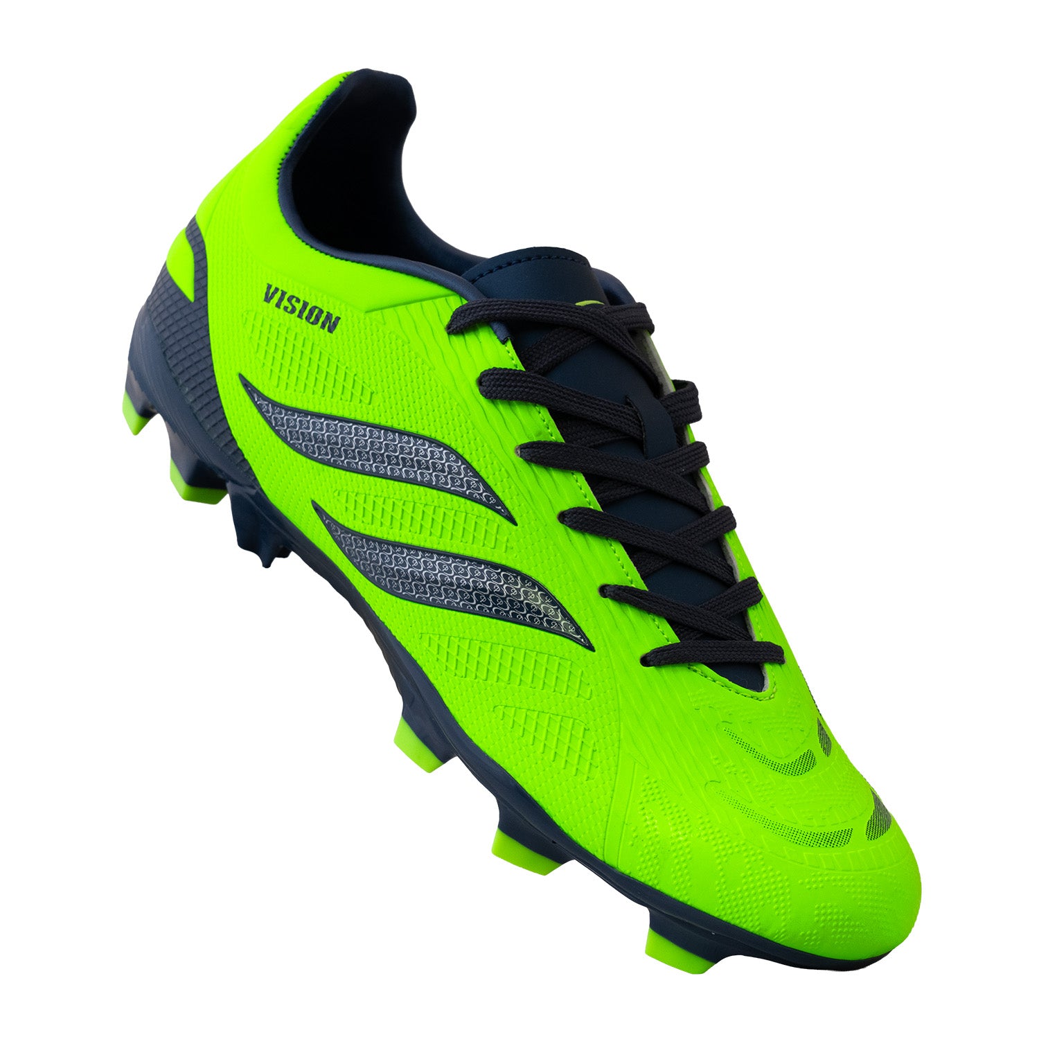 Mens Vision Soccer Boot Neon Green/Navy