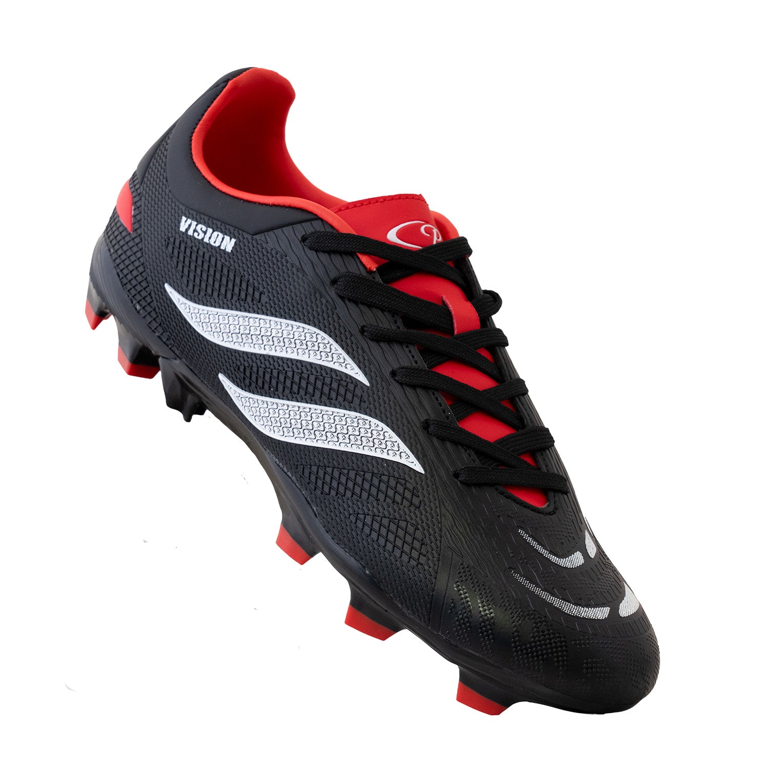 Mens Vision Soccer Boot Black/Red/White
