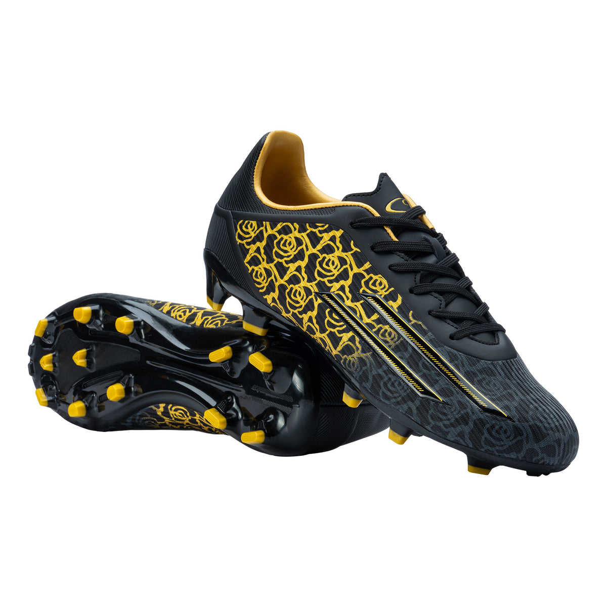 Mens Hyperfusion Firm Ground Soccer Boots Black/Gold