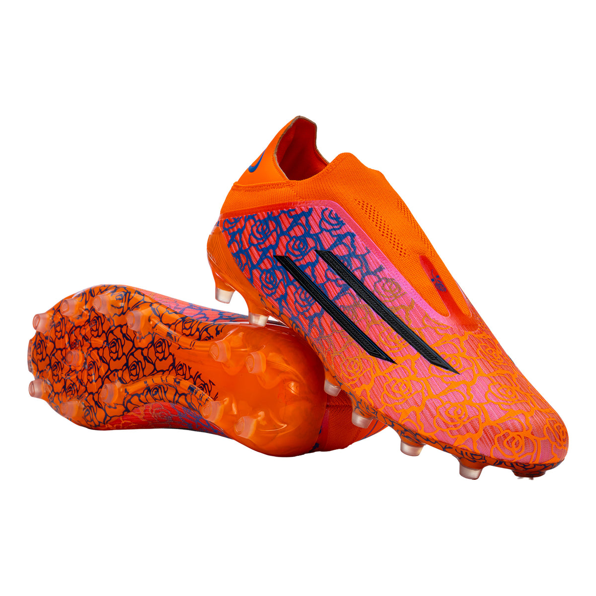 Mens Hyperfusion Laceless Firm Ground Football Boots Orange