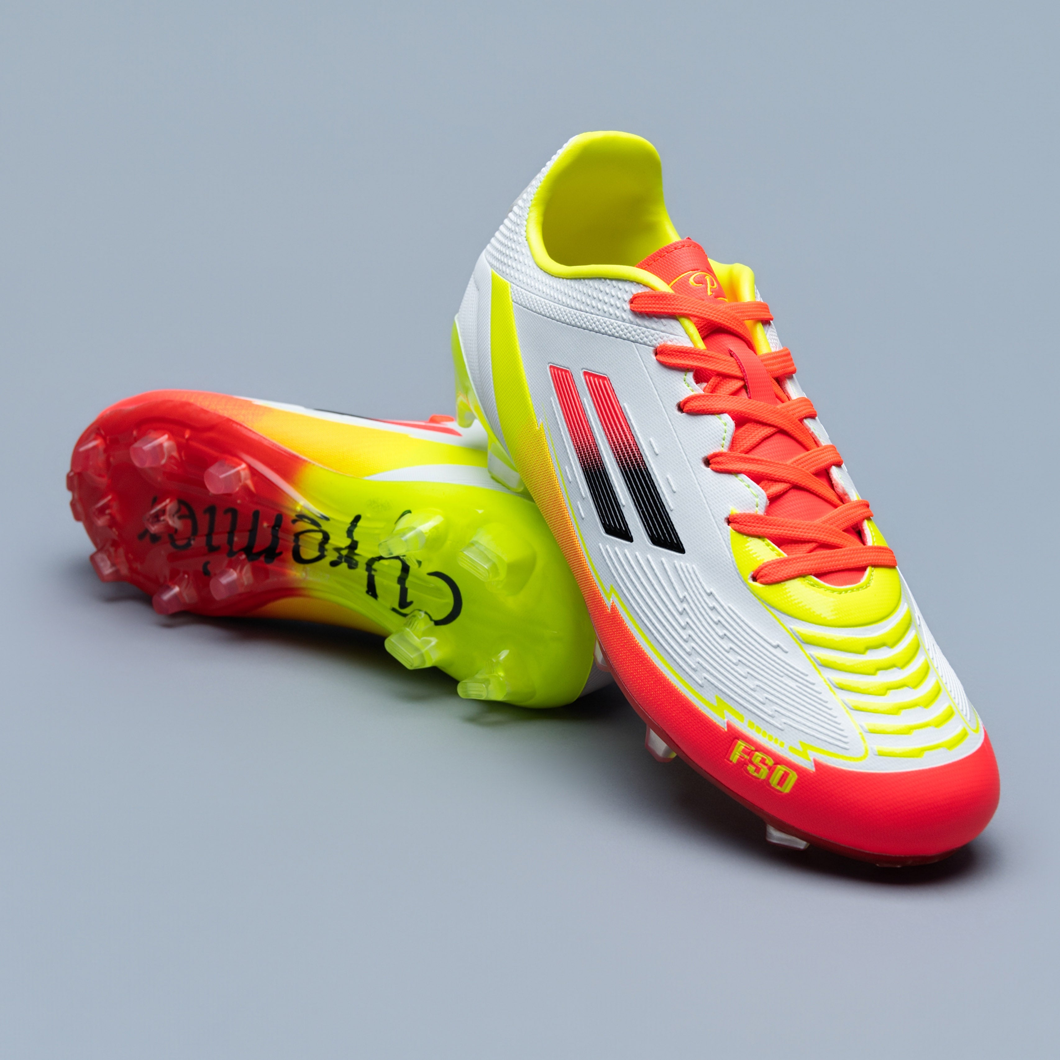Mens FSO White/Yellow/Orange Soccer Boot